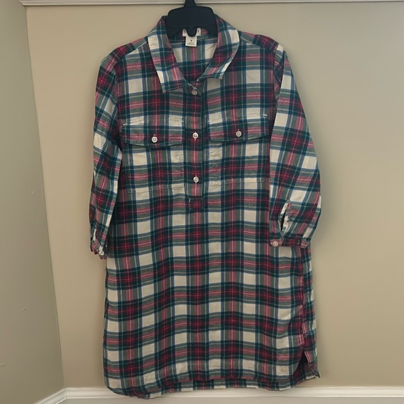 Crewcuts plaid flannel dress size 8 - Picture 1 of 4